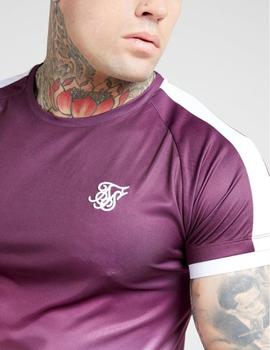 Camiseta FADE PANEL TECH TEE - Burgundy to White