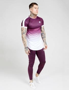 Camiseta FADE PANEL TECH TEE - Burgundy to White