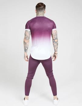 Camiseta FADE PANEL TECH TEE - Burgundy to White