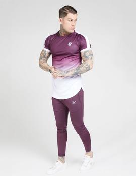 Camiseta FADE PANEL TECH TEE - Burgundy to White