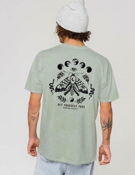 Camiseta KAOTIKO WASHED MOTH  - Pale Green