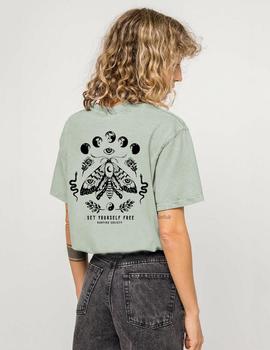 Camiseta KAOTIKO WASHED MOTH  - Pale Green