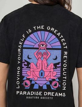 Camiseta KAOTIKO WASHED PARADISE DREAMS - Black