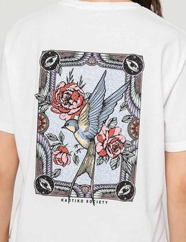 Camiseta KAOTIKO WASHED BIRD  - White