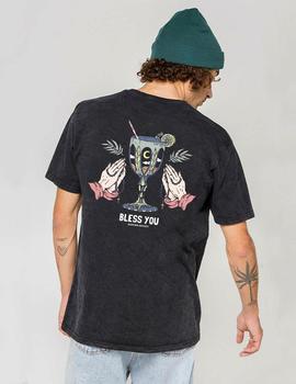 Camiseta KAOTIKO WASHED BLESS YOU - Black