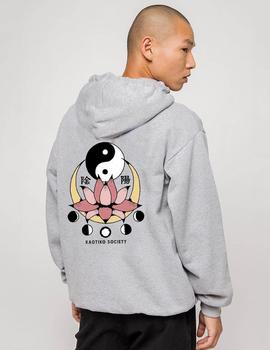 Sudadera Capucha KAOTIKO LOTUS YING YANG  - Grey