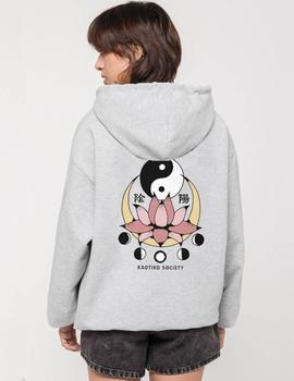Sudadera Capucha KAOTIKO LOTUS YING YANG  - Grey