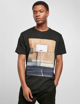 Camiseta MISTERTEE RAISED BY THE STREETS - Negro