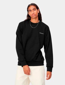 Sudadera Crew SCRIPT EMBROIDERY - Black / White