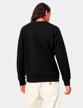 Sudadera Crew SCRIPT EMBROIDERY - Black / White