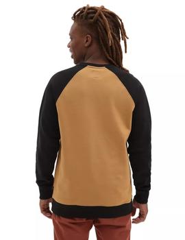 Sudadera Crew VANS RUTLAND III - Bone Brown/Black