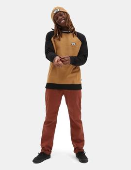 Sudadera Crew VANS RUTLAND III - Bone Brown/Black