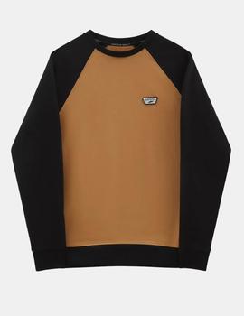 Sudadera Crew VANS RUTLAND III - Bone Brown/Black