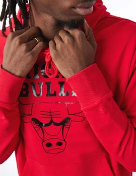 Sudadera Capucha FOIL PRINT CHICAGO BULLS - Fire Red