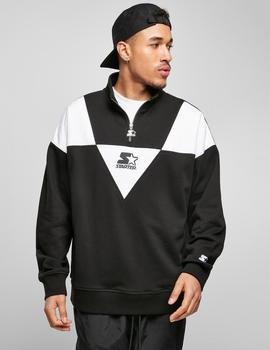 Sudadera MISTERTEE STARTER TRIANGLE TROYER - Negro/Blanco
