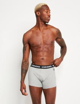 Boxer 11 DEGREES 3 PACK - Black / White / Grey Marl