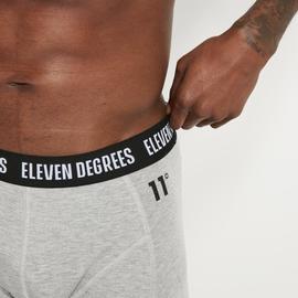 Boxer 11 DEGREES 3 PACK - Black / White / Grey Marl