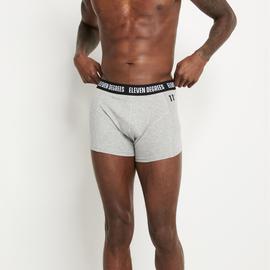 Boxer 11 DEGREES 3 PACK - Black / White / Grey Marl