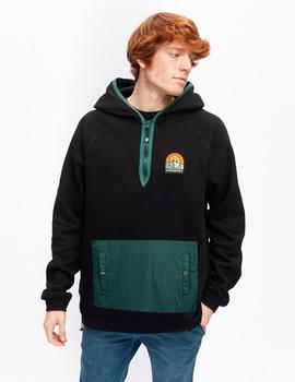 Sudadera Capucha HYDROPONIC DAWN - Black / Dark Green