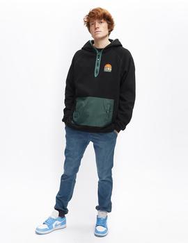 Sudadera Capucha HYDROPONIC DAWN - Black / Dark Green