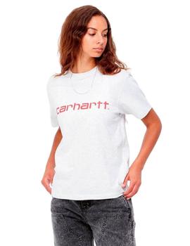 Camiseta CARHARTT W' SCRIPT - Ash Heather / Rocket