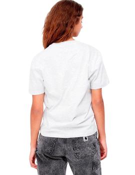Camiseta CARHARTT W' SCRIPT - Ash Heather / Rocket