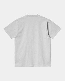 Camiseta CARHARTT WIP AMERICAN SCRIPT - Ash Heather