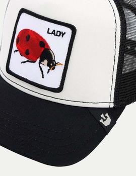 Gorra THE LADY BUG - Blanco Negro