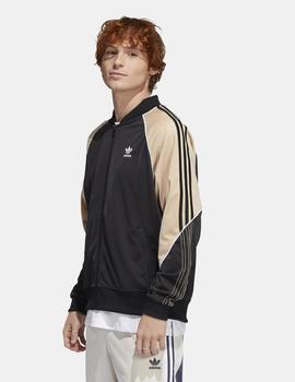 Sudadera Abierta ADIDAS TRICOT SST TT - Black/Beige/White