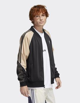 Sudadera Abierta ADIDAS TRICOT SST TT - Black/Beige/White