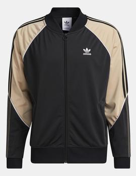 Sudadera Abierta ADIDAS TRICOT SST TT - Black/Beige/White