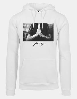 Sudadera Capucha PRAY - Blanco