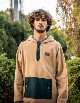 Sudadera Capucha HYDROPONIC ECHO - Dark Sand / Dark Green