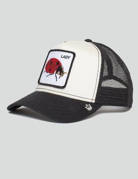 Gorra THE LADY BUG - Blanco Negro