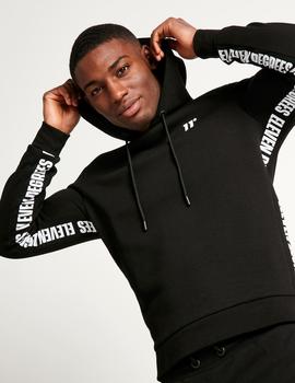Sudadera Capucha 11 DEGREES TEXT PANEL CUT AND SEW - Black
