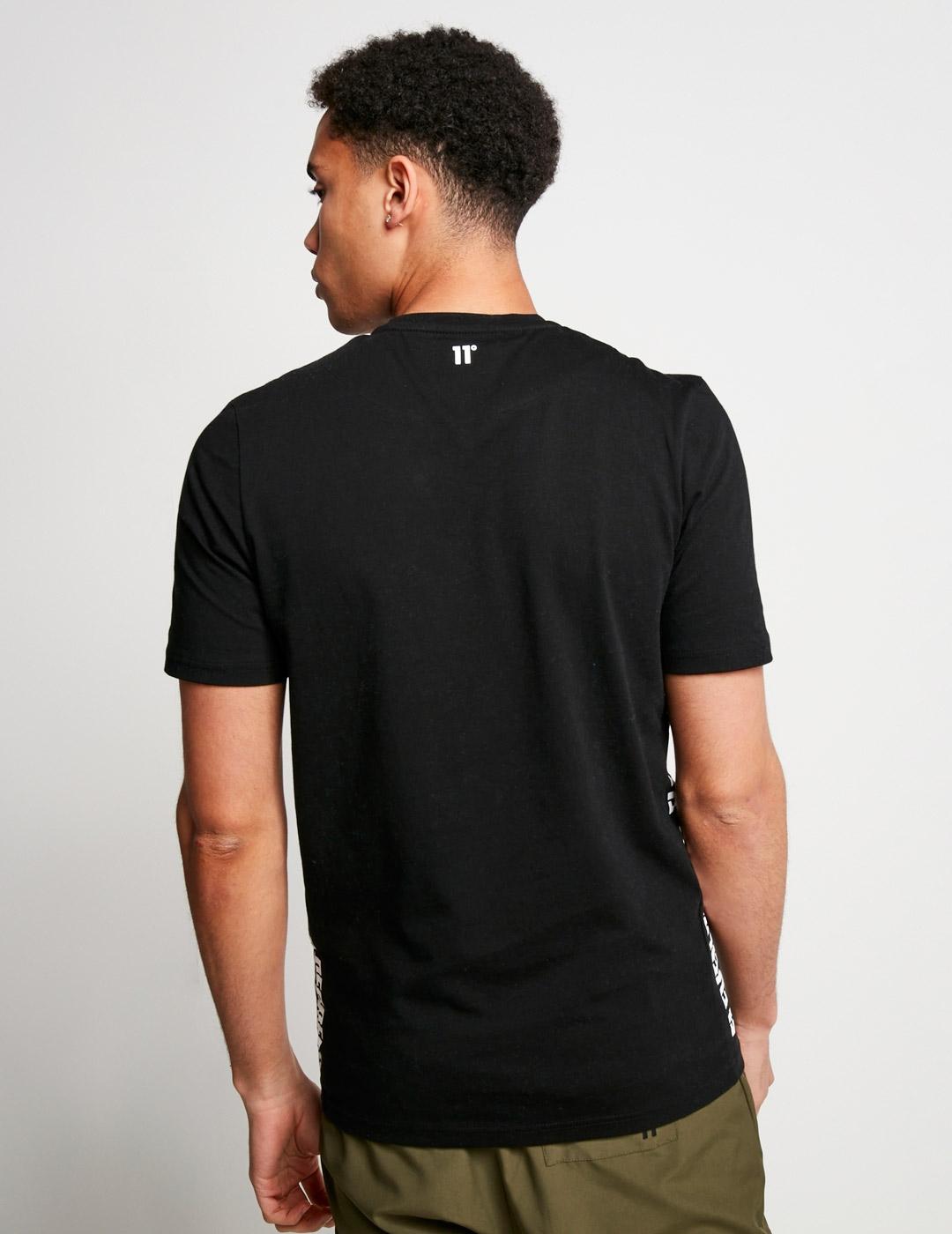 Camiseta 11 DEGREES TEXT PANEL CUT AND SEW - Black