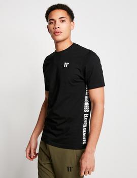 Camiseta 11 DEGREES TEXT PANEL CUT AND SEW - Black