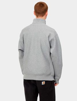 Sudadera HALF ZIP AMERICAN SCRIPT - Grey Heather