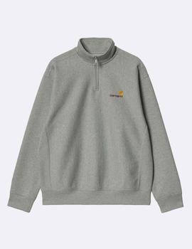 Sudadera HALF ZIP AMERICAN SCRIPT - Grey Heather