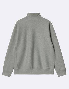 Sudadera HALF ZIP AMERICAN SCRIPT - Grey Heather