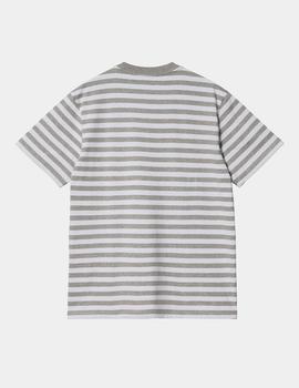 Camiseta CARHARTT WIP  SCOTTY POCKET - Grey Heather / White