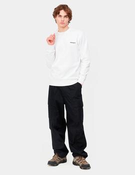 Sudadera Crew CARHARTT SCRIPT EMBROIDERY - White / Black