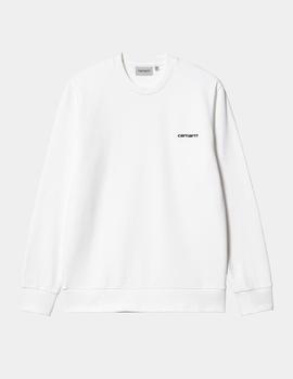 Sudadera Crew CARHARTT SCRIPT EMBROIDERY - White / Black