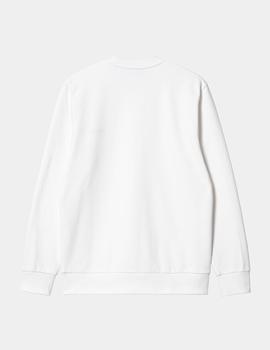 Sudadera Crew CARHARTT SCRIPT EMBROIDERY - White / Black