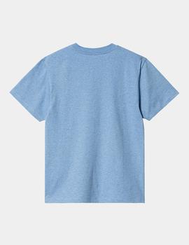 Camiseta CARHARTT W' POCKET - Piscine Heather