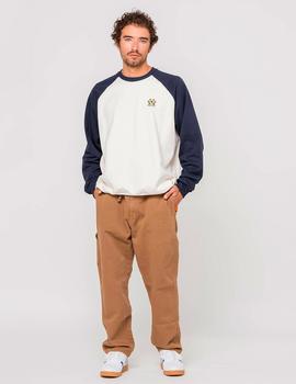 Sudadera Crew KAOTIKO RANLAN HEART - Ivory/Navy