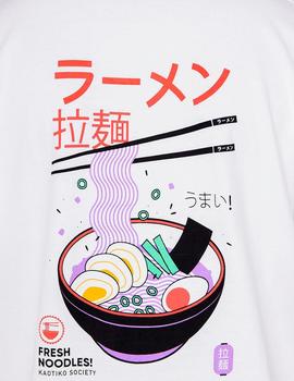 Camiseta KAOTIKO WASHED FRESH NOODLES - Blanco