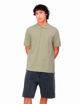 Polo CARHARTT CHASE PIQUE - Agave / Gold