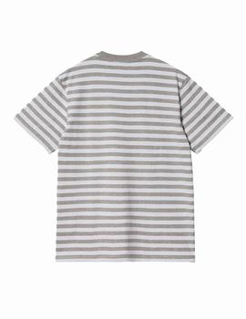 Camiseta CARHARTT WIP  SCOTTY POCKET - Grey Heather / White