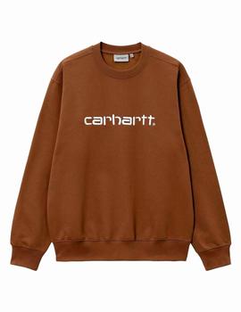 Sudadera Crew CARHARTT SWEAT - Tamarind / White